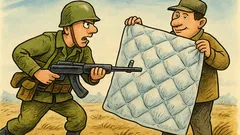 Виц: На мисия — кой носи юргана?