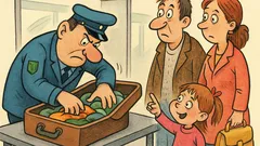 Виц: Семейство минава митница на летището…