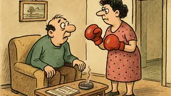 Виц: Абе, жено, защо си на бокс?